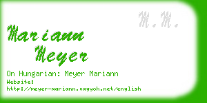 mariann meyer business card